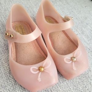 Mini Melissa pink ballet shoes size 6